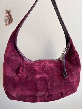Vintage/Y2K Ergo Hobo Suede, Burgundy 9230